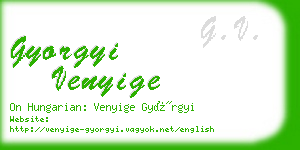 gyorgyi venyige business card